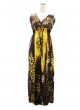Empire Waist Leopard Print Summer Maxi Dress 